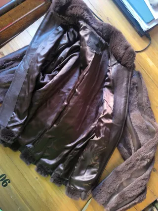 Chaqueta vintage piel marrón