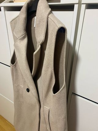Chaleco Zara largo de paño