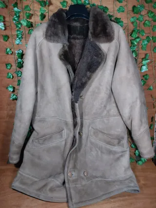 Montone Sheraling con Pelliccia beige/Marrone donn