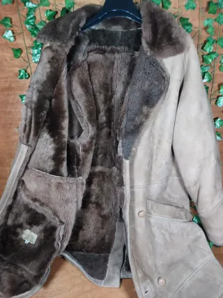 Montone Sheraling con Pelliccia beige/Marrone donn