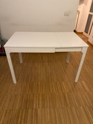 Tavolo allungabile bianco in legno