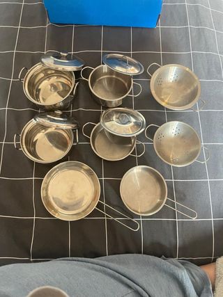 Accesorios Cocinita Juguete Acero Inoxidable