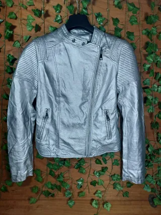 Giacca Chiodo Donna Silver