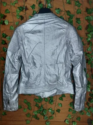 Giacca Chiodo Donna Silver