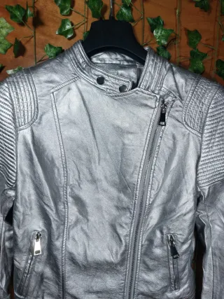 Giacca Chiodo Donna Silver