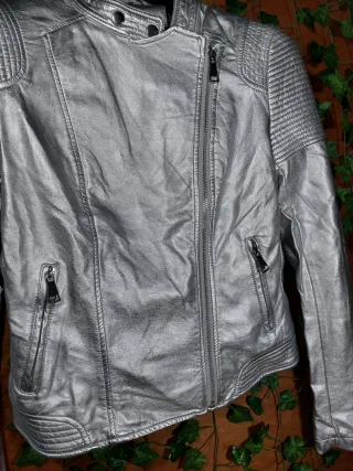 Giacca Chiodo Donna Silver