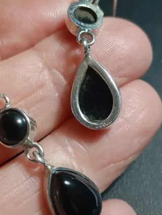 Pendientes Plata Ley onix