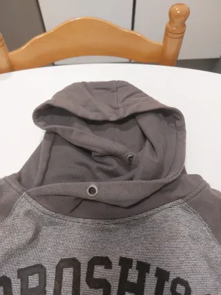 Jersey Koroshi & Co Gris y Marrón con capucha