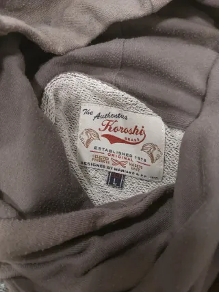 Jersey Koroshi & Co Gris y Marrón con capucha