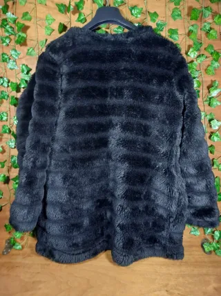 Cappotto in pelliccia nero da donna