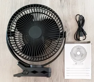 Ventilador portátil con pinza y USB