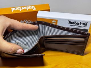 Cartera Timberland Piel Marrón y negro Hombre