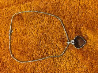 Collar Swarovski Corazón Morado y Plateado