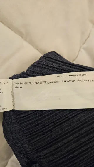 Blusa AD Plisada Azul marino Talla L