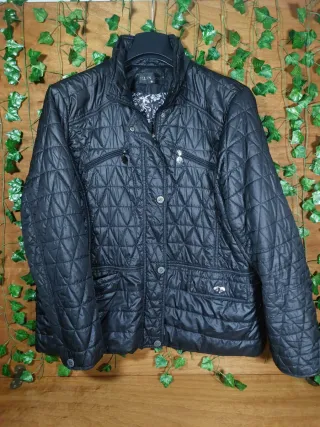 Giacca trapuntata nera Ellen Rose Donna