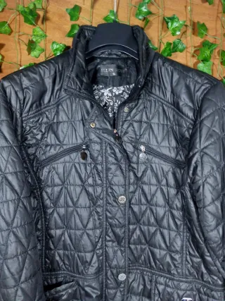 Giacca trapuntata nera Ellen Rose Donna