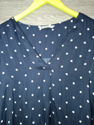 Blusa de Topos Azul Stradivarius