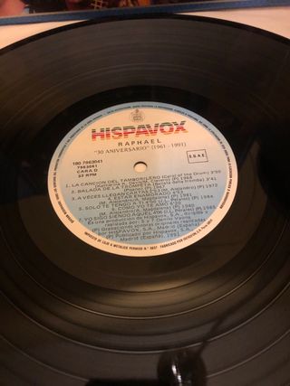 Vinilo Raphael 30 Aniversario 1961-1991
