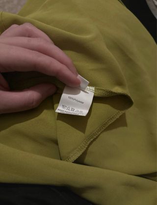 Vestido largo verde oliva