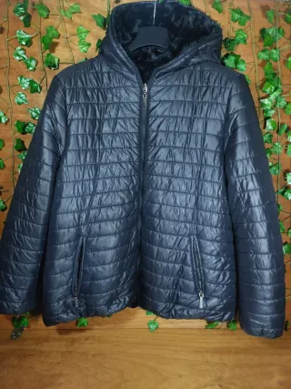 Piumino nero donna con pelliccia