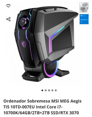 MSI Ordenador Sobremesa + 2 Monitores 4K
