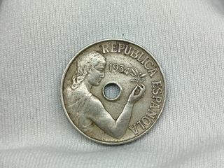Moneda 1934 25 céntimos II República Española