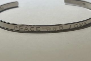Pulsera Lotus Peace and Love Plata