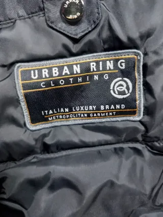 Cappotto lungo uomo imbottito Urban Rings nero