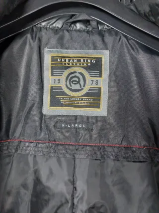 Cappotto lungo uomo imbottito Urban Rings nero