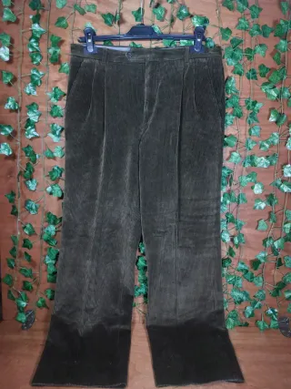Vintage Pantaloni Uomo Velluto a Coste Marroni