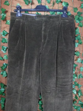 Vintage Pantaloni Uomo Velluto a Coste Marroni