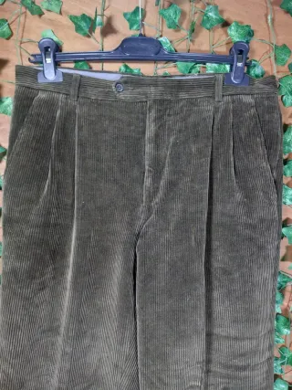Vintage Pantaloni Uomo Velluto a Coste Marroni