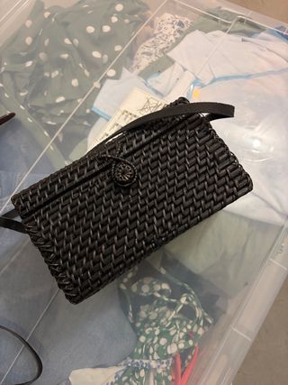 Bolso Zara tejido negro