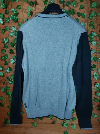 Maglione Armani Jeans Uomo con scollo a V grigio