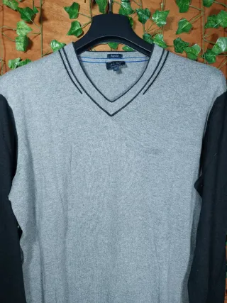 Maglione Armani Jeans Uomo con scollo a V grigio