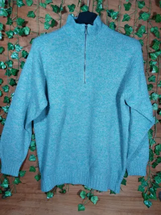 Vintage Maglione Drumhor Uomo Azzurro/Turchese
