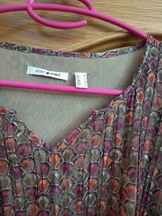 Blusa Punto Roma plisada colores Talla G