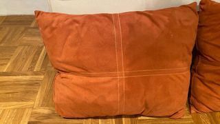 2 cojines Naranja Suede