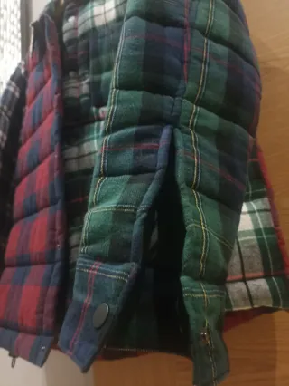 Chaqueta Zara cuadros acolchada