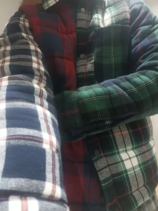 Chaqueta Zara cuadros acolchada