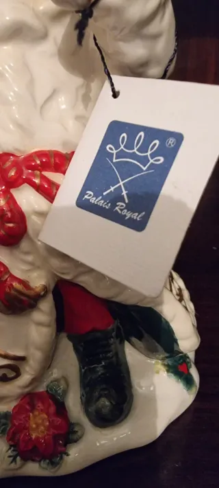 Portacandele Babbo Natale in porcellana