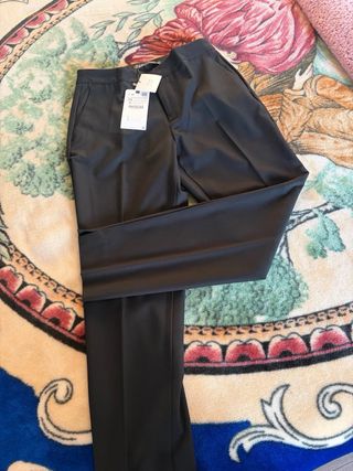 Traje Zara negro chaqueta y pantalón