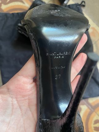 Sandalias Saint Laurent Piel Negra