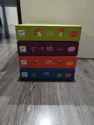 LOTE de 4 juegos de mesa Djeco  Colección Little