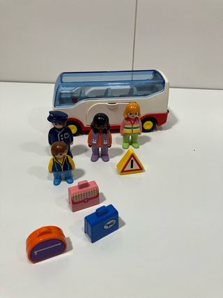 Lote Playmobil 123: Avión, Cohete, Bus