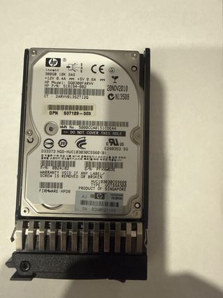 Disco Duro Server HP 300GB 10K SAS
