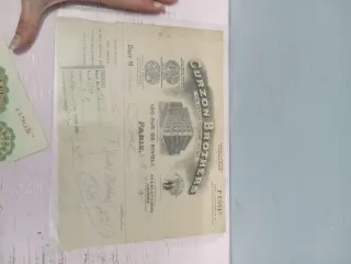 Papel de Finanzas Antiguo - Bolsa