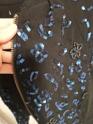 Chaqueta bomber lentejuelas azul