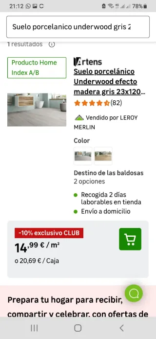 Suelo porcelánico Underwood gris