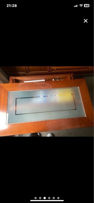 Mesa de centro madera y cristal